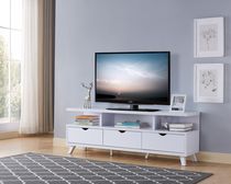 60'' TV Stand with Storage, White