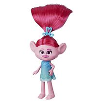 Trolls Stylin' Poppy Fashion Doll with Removable Dress and Hair Accessory