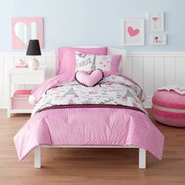80 x 80 cm Bibi und Tina Parure de lit réversible en flanelle 100 % coton pour enfant Motif amis Rose 135 x 200 cm