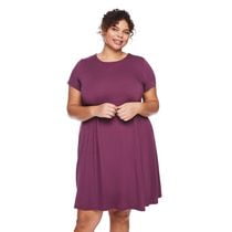 George Women's Plus Swing Dress, Sizes 1X-4X