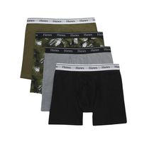 Hanes Boxer Briefs, Cool Dri Moisture-Wicking Underwear, Cotton No-Ride-Up  for Men, Multi-Packs Available, 6 Pack-Dyed Assorted, X-Large 