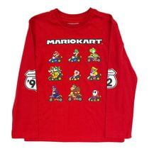 Boys Mario Kart Table Lineup Long Sleeve Crew