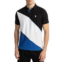 U.S. Polo Assn. Men's Color Block Performance Pique Polo Shirt, Men's Color Block Performance Pique Polo Shirt