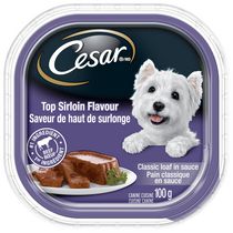 Nourriture humide pour chiens CESAR pain classique en sauce saveur de haut de surlonge
