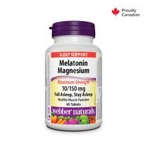 Webber Naturals, Mélatonine Magnésium 10/150 mg