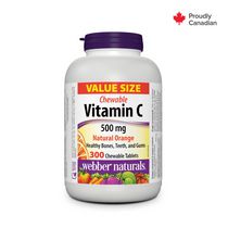 Webber Naturals®, Vitamin C Chewable, Natural Orange, 500 mg