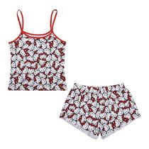 Women's Hello Kitty Red Ribbon All-Over Print Tank and Short Set - Online Exclusive