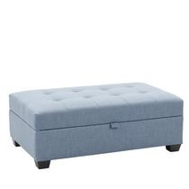 CorLiving Antonio Tufted Fabric Storage Ottoman