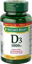 Capsulse molles Nature's Bounty Vitamine D 1 000 IU
