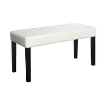 CorLiving Fresno 12 Panel Tufted Leatherette Bench