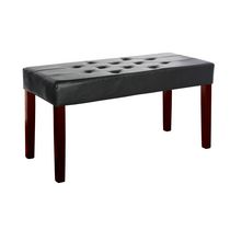 CorLiving Fresno 12 Panel Tufted Leatherette Bench