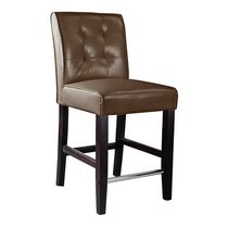 CorLiving Antonio Counter Height Barstool in Bonded Leather