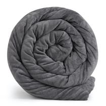 Hush Classic Couverture lestée 15 lb Twin 60 po x 80 po avec housse de couette, gris