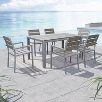 CorLiving Gallant Sun Bleached Grey Outdoor Dining Set