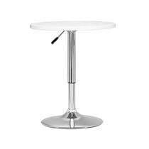 CorLiving Adjustable Height Round Bar Table in Faux Wood Finish