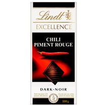 Chocolat noir Lindt EXCELLENCE Piment rouge – Barre (100 g)