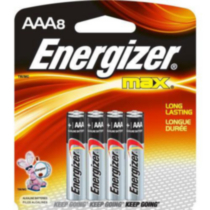 Piles alcalines AAA Energizer MAX, paquet de 8