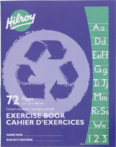Hilroy Recycled Exercise Books, 72 Pages, Dotted Interline with Margin, 9-1/8 X 7-1/8