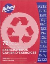 Hilroy Recycled Exercise Books, 72 Pages, 8mm w/margin, 9-1/8 X 7-1/8, 72 Page