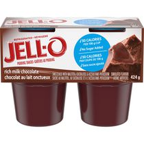 Goûters au pouding Jell-O réfrigérés Chocolat au lait onctueux
