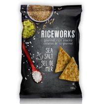 Collation de riz gourmet riceworks à saveur de sel de mer